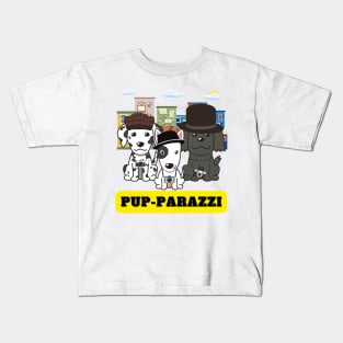 Pup-parazzi street - dalmatian bull terrier sheepdog Kids T-Shirt